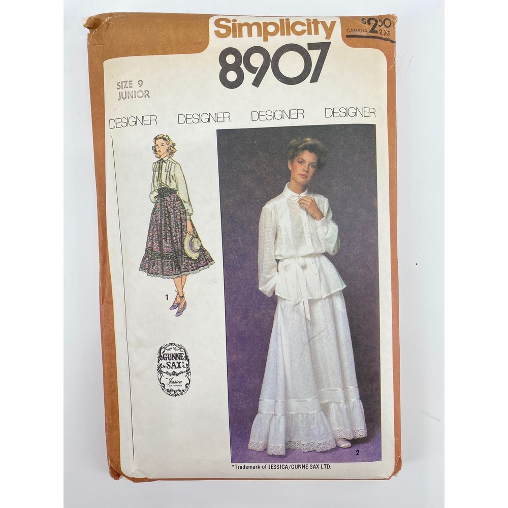 Vintage 1970s Simplicity 8907 Gunne Sax Jessica McClintock Pattern 9 UNCUT